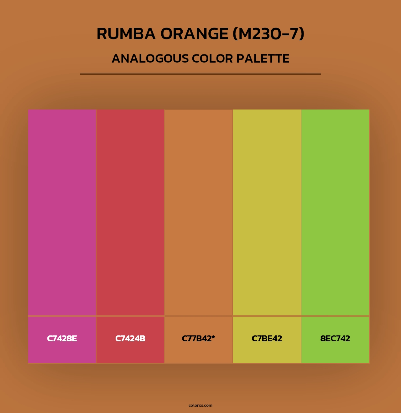 Rumba Orange (M230-7) - Analogous Color Palette
