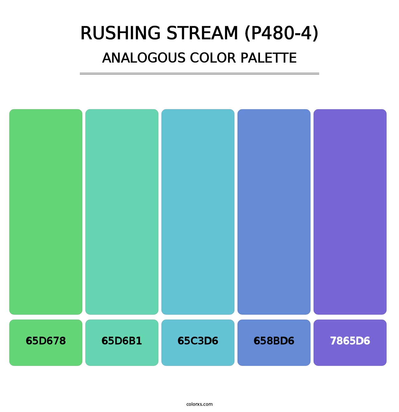 Rushing Stream (P480-4) - Analogous Color Palette