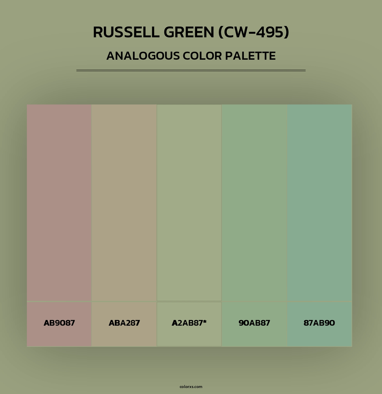 Russell Green (CW-495) - Analogous Color Palette