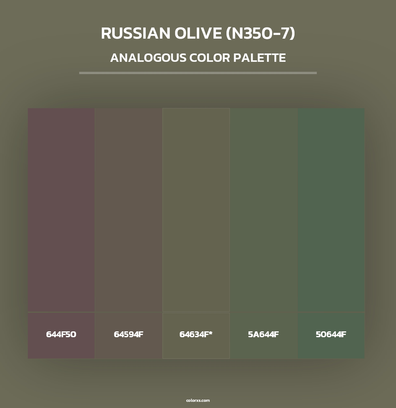 Russian Olive (N350-7) - Analogous Color Palette