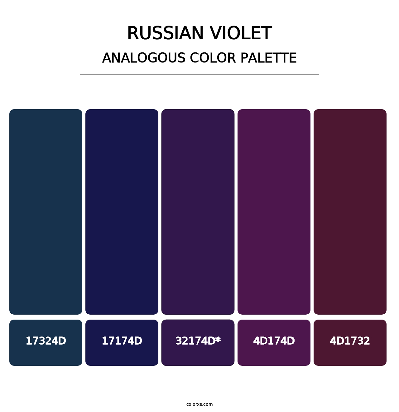 Russian Violet - Analogous Color Palette