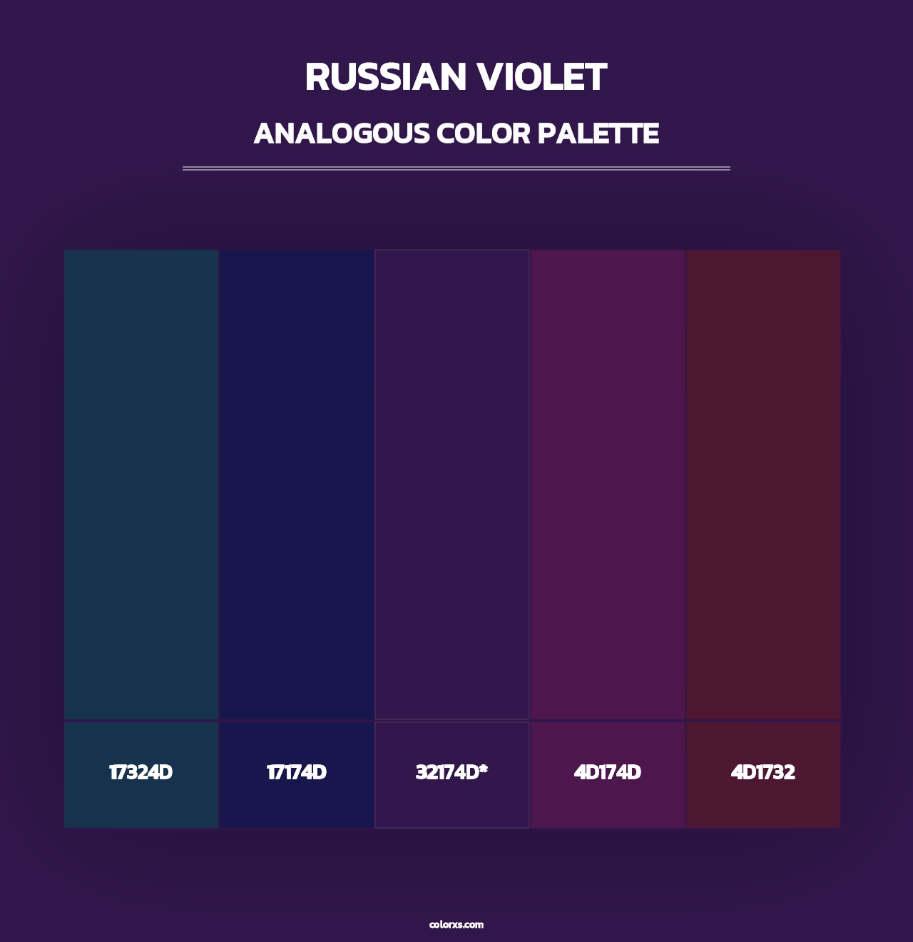 Russian Violet - Analogous Color Palette