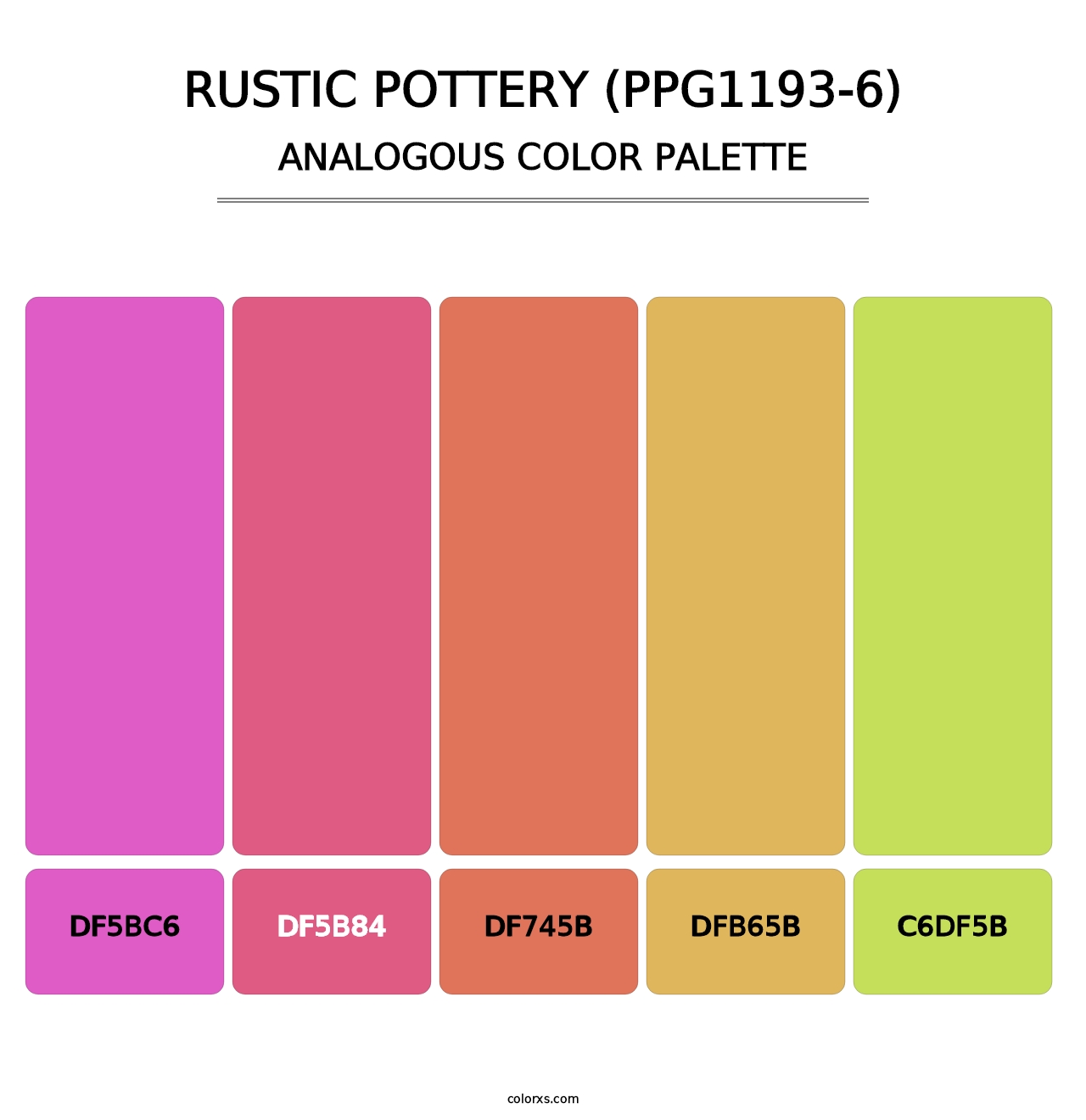 Rustic Pottery (PPG1193-6) - Analogous Color Palette