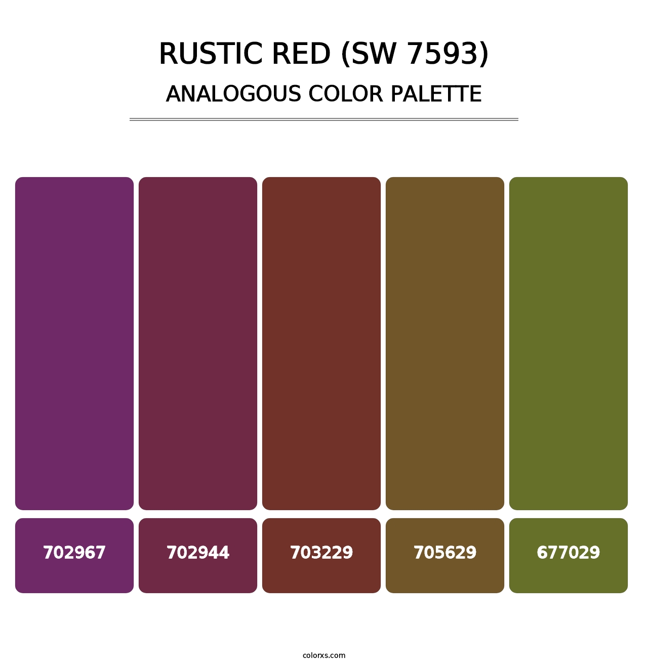 Rustic Red (SW 7593) - Analogous Color Palette