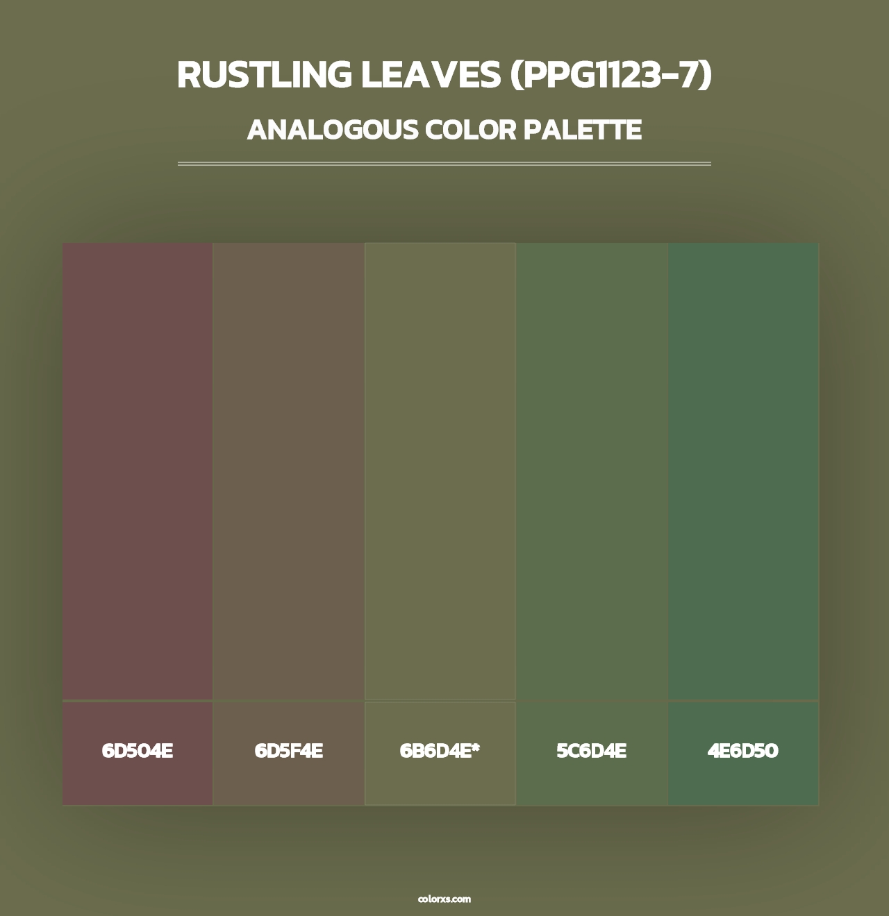 Rustling Leaves (PPG1123-7) - Analogous Color Palette