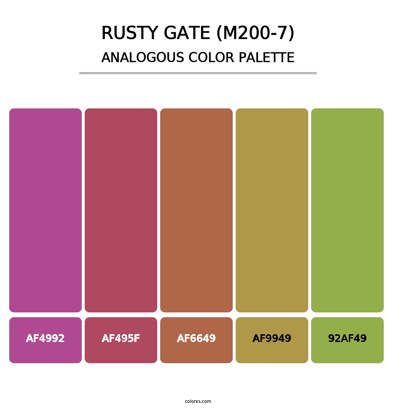 Rusty Gate (M200-7) - Analogous Color Palette