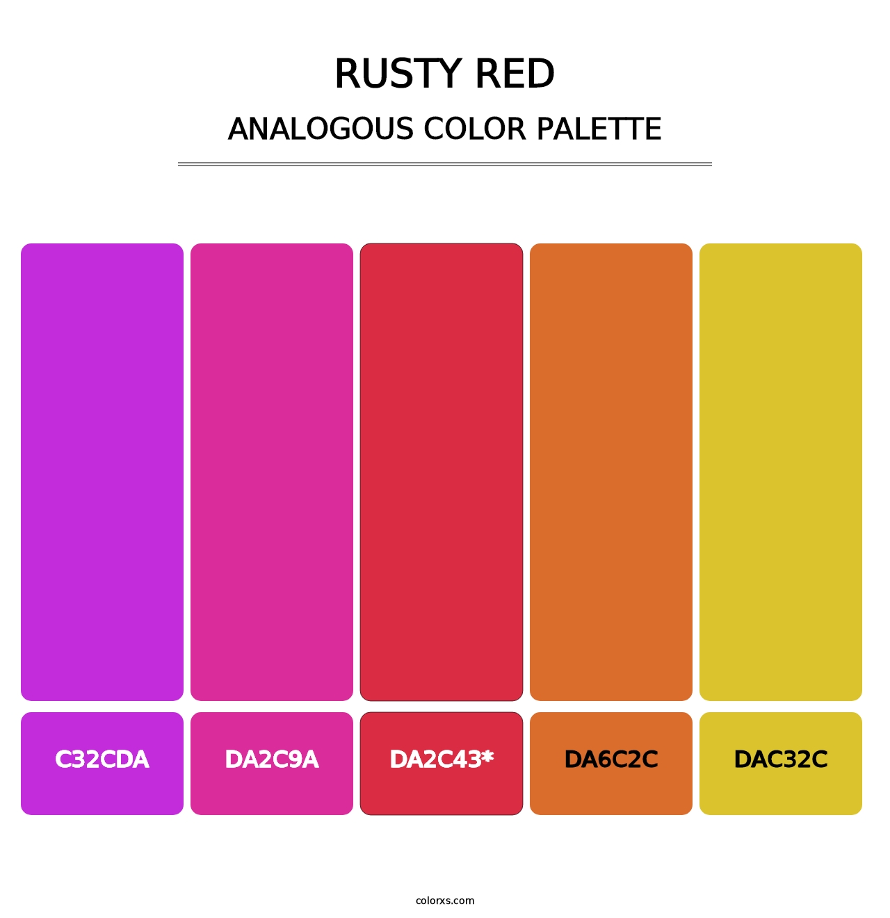 Rusty Red - Analogous Color Palette