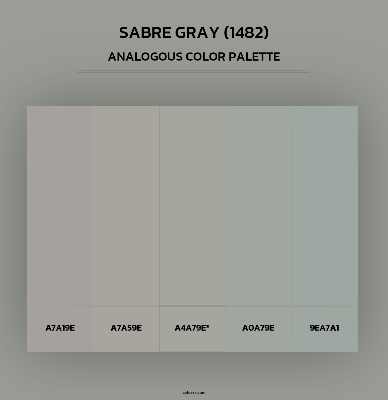 Sabre Gray (1482) - Analogous Color Palette