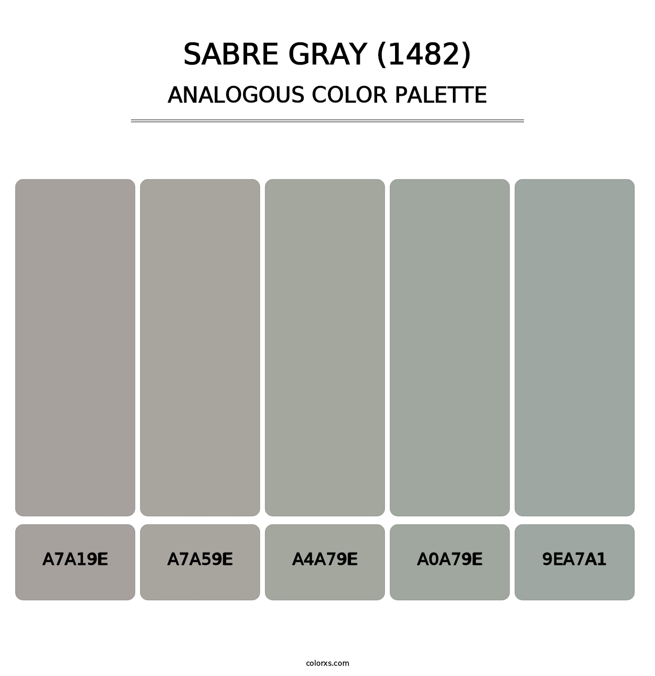 Sabre Gray (1482) - Analogous Color Palette