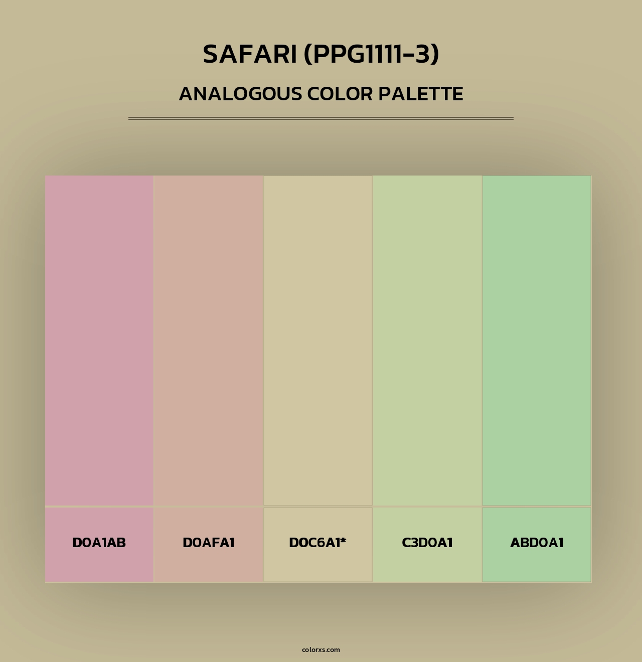Safari (PPG1111-3) - Analogous Color Palette