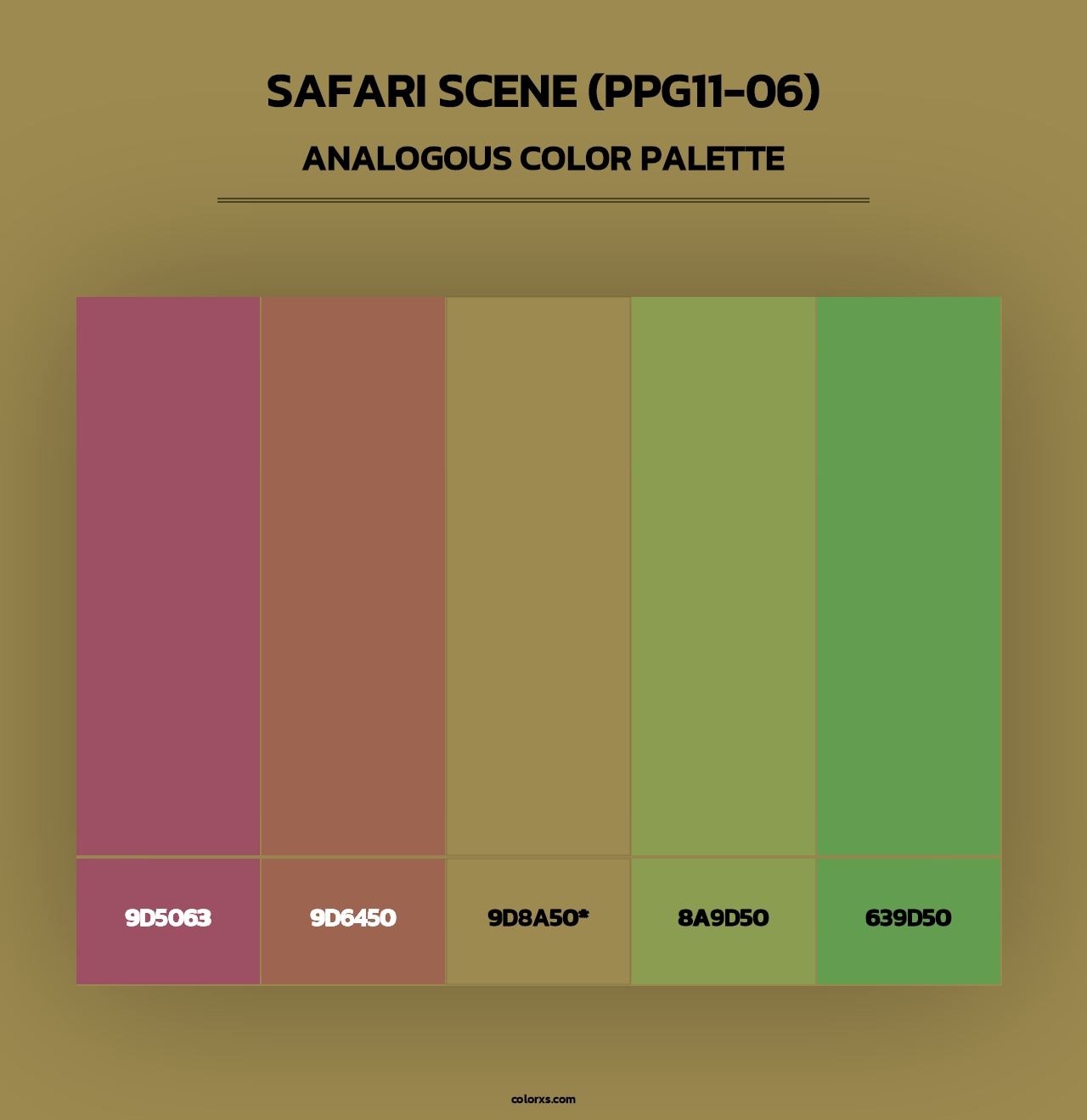 Safari Scene (PPG11-06) - Analogous Color Palette