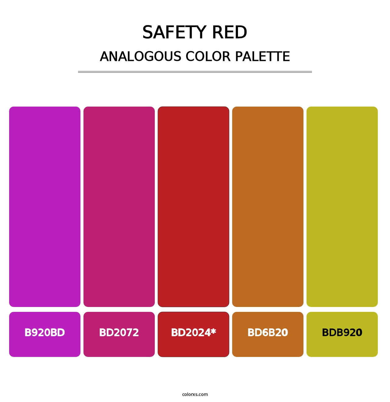 Safety Red - Analogous Color Palette