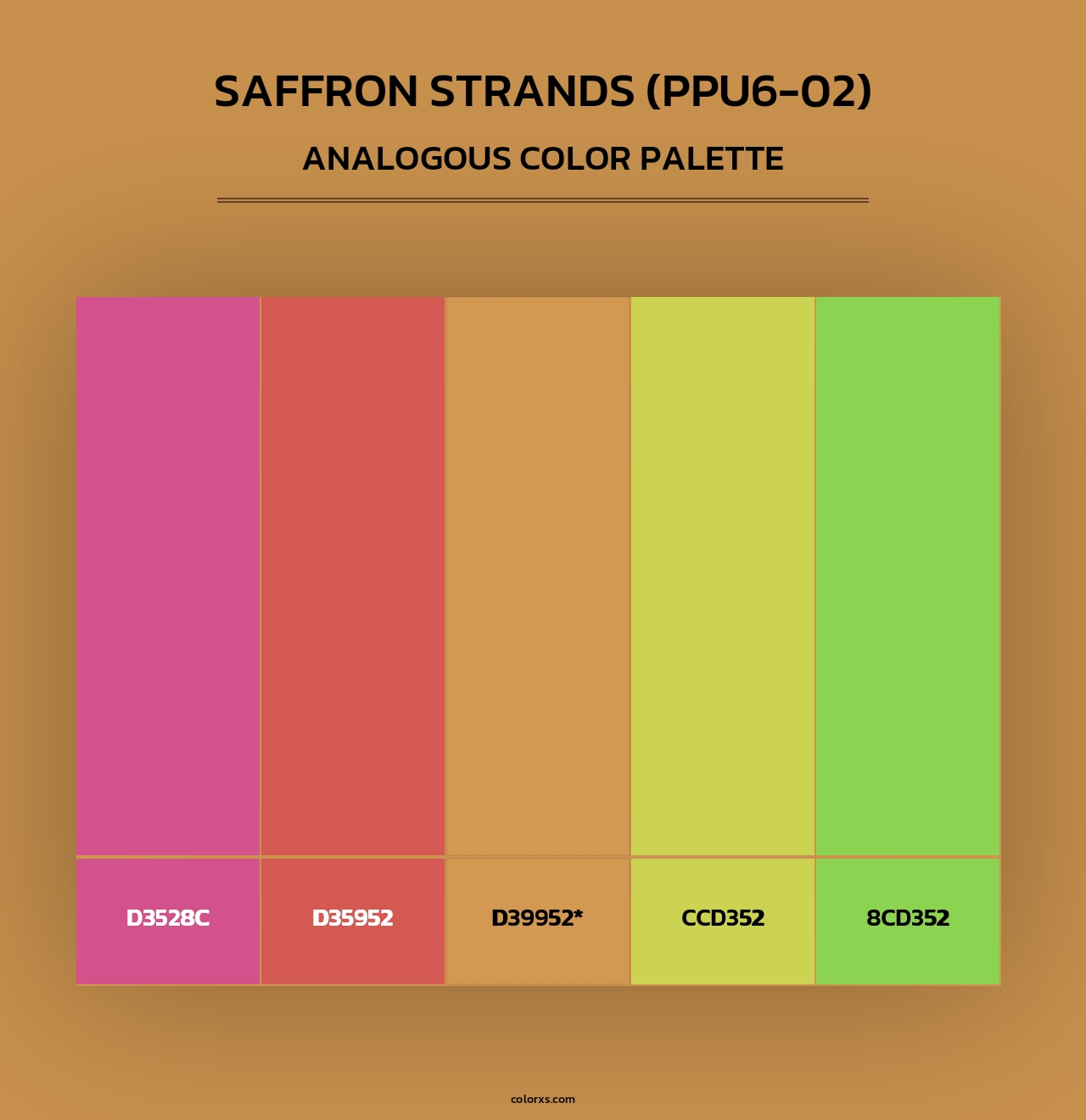 Saffron Strands (PPU6-02) - Analogous Color Palette