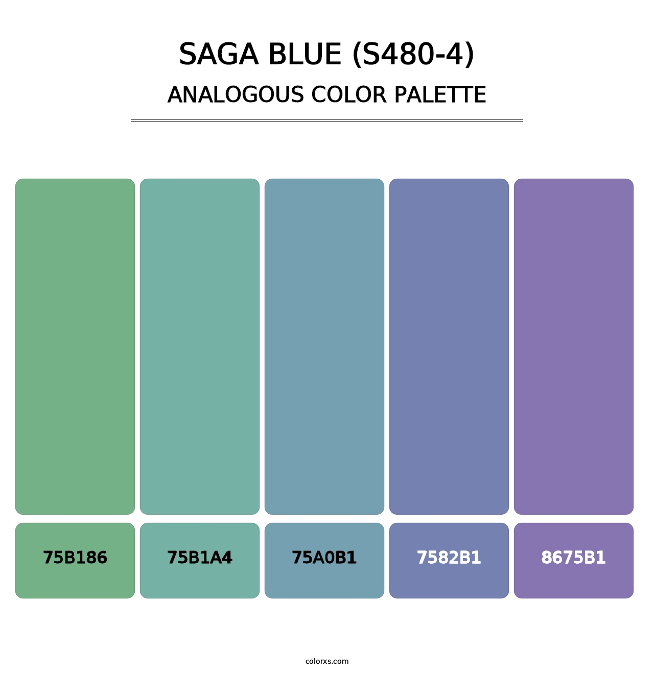 Saga Blue (S480-4) - Analogous Color Palette