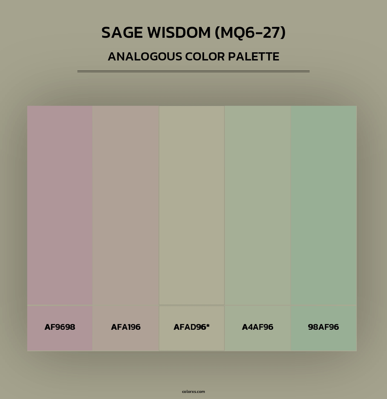 Sage Wisdom (MQ6-27) - Analogous Color Palette