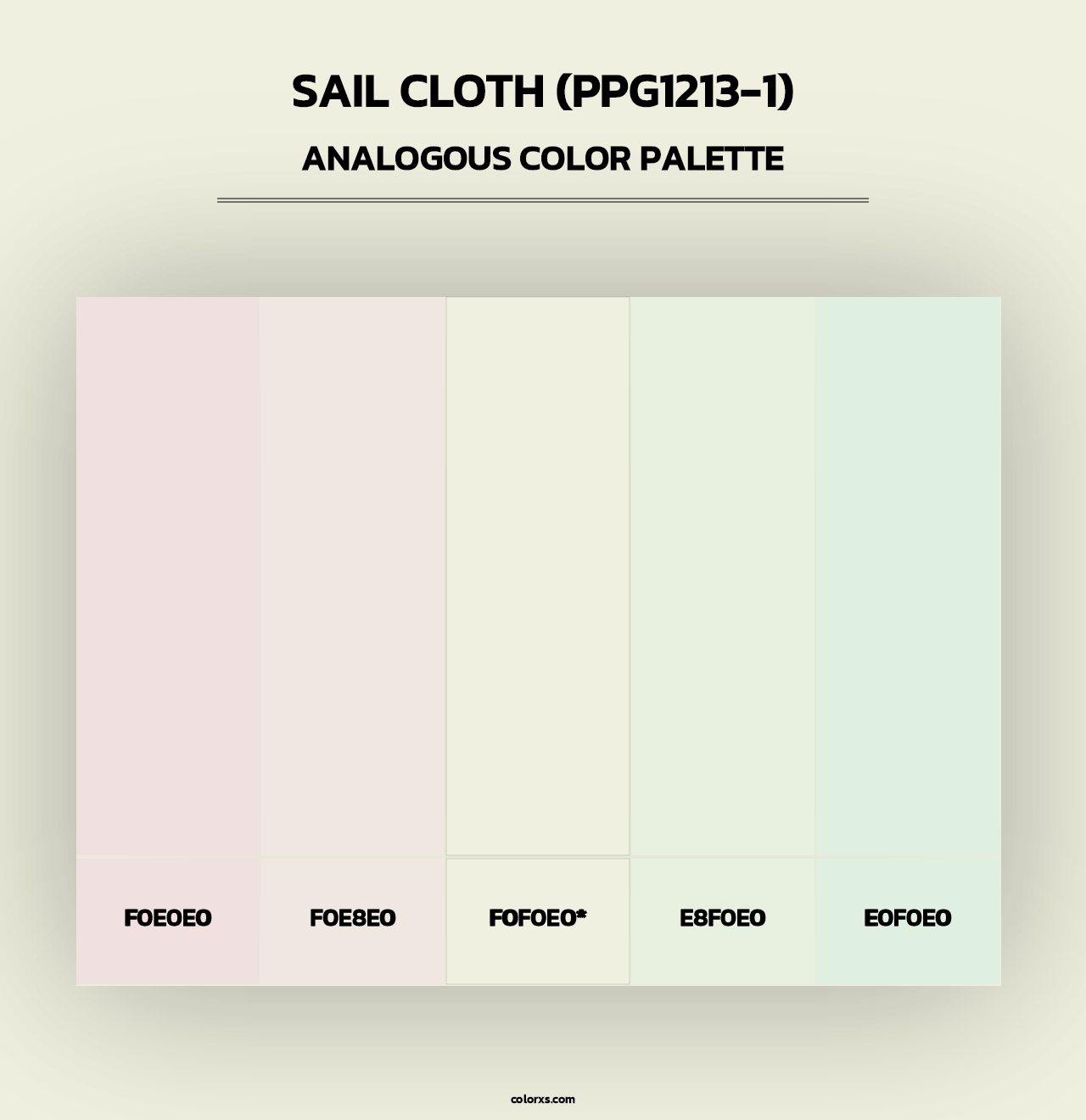 Sail Cloth (PPG1213-1) - Analogous Color Palette