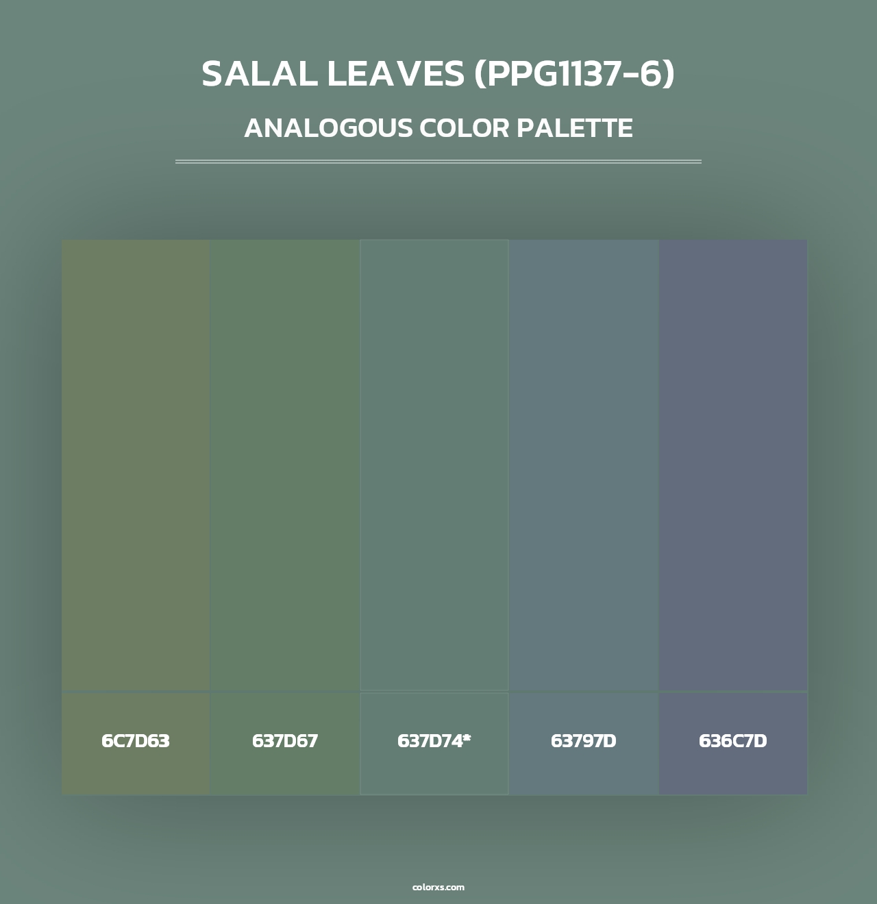 Salal Leaves (PPG1137-6) - Analogous Color Palette