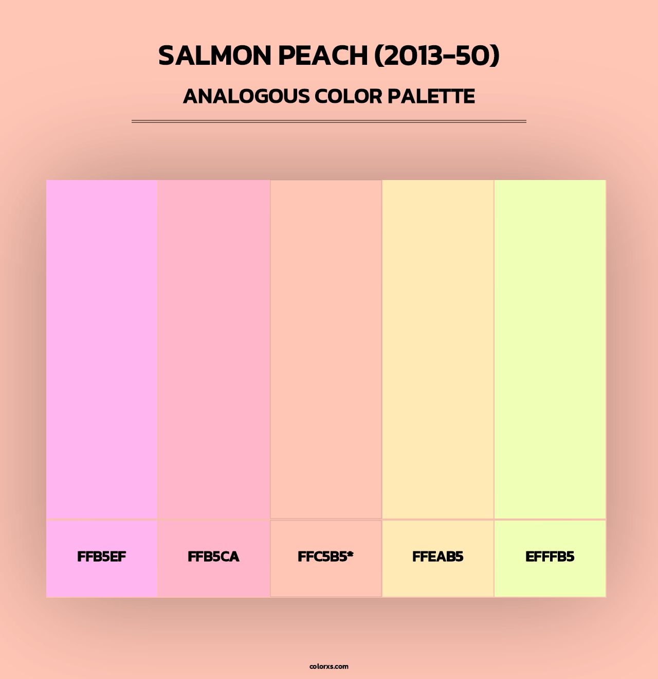 Salmon Peach (2013-50) - Analogous Color Palette