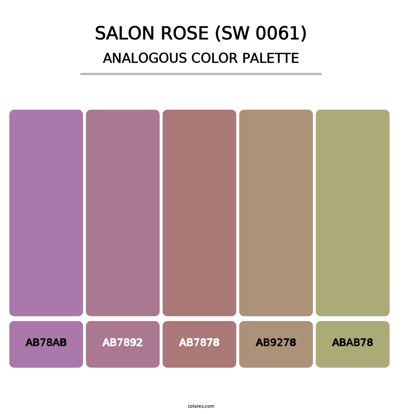 Salon Rose (SW 0061) - Analogous Color Palette