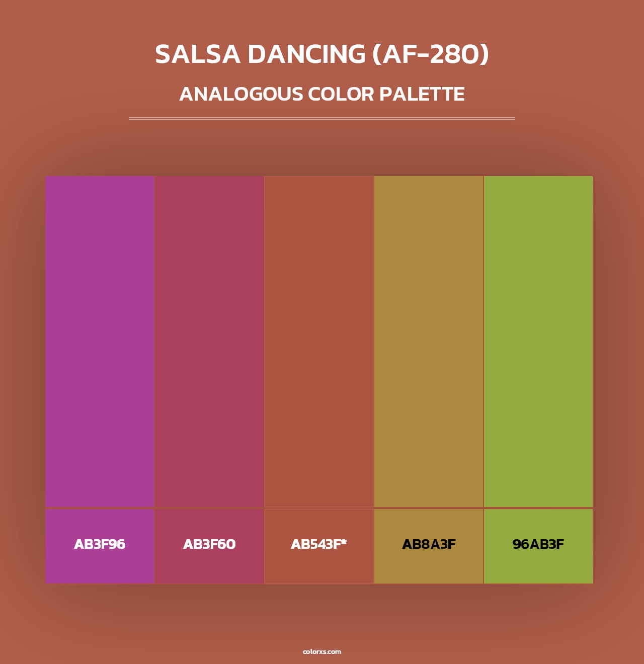 Salsa Dancing (AF-280) - Analogous Color Palette