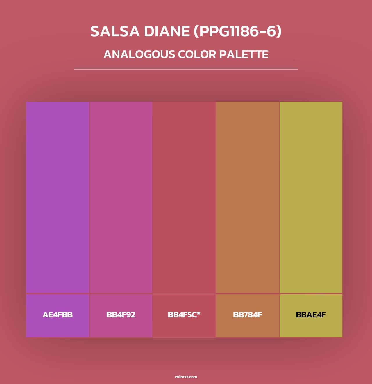 Salsa Diane (PPG1186-6) - Analogous Color Palette