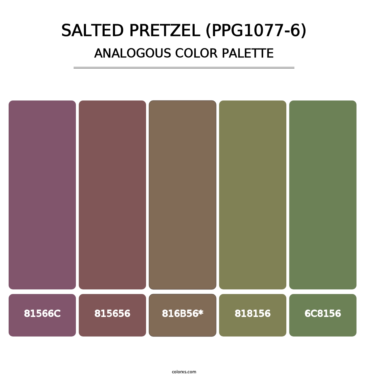 Salted Pretzel (PPG1077-6) - Analogous Color Palette