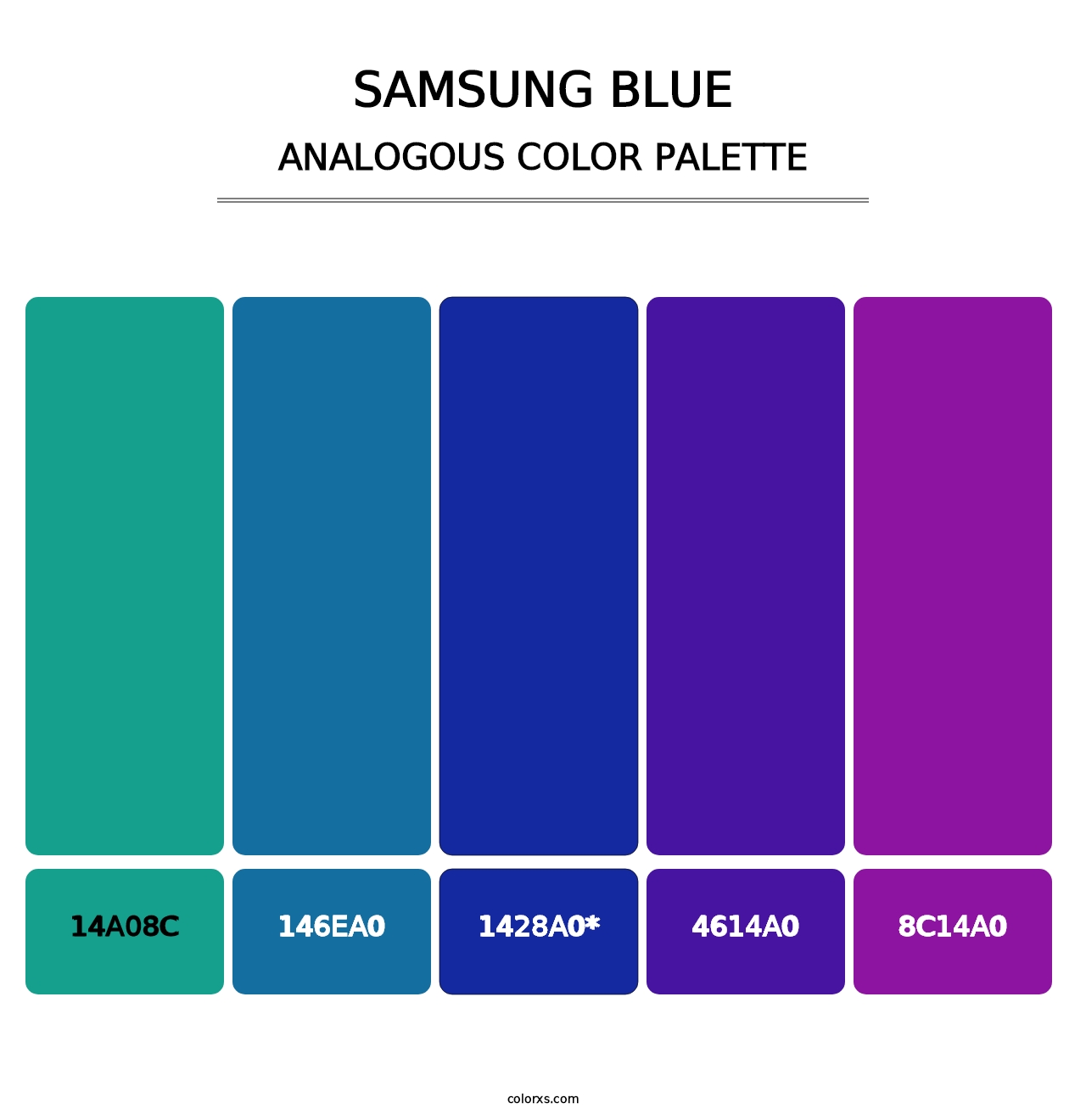 Samsung Blue - Analogous Color Palette
