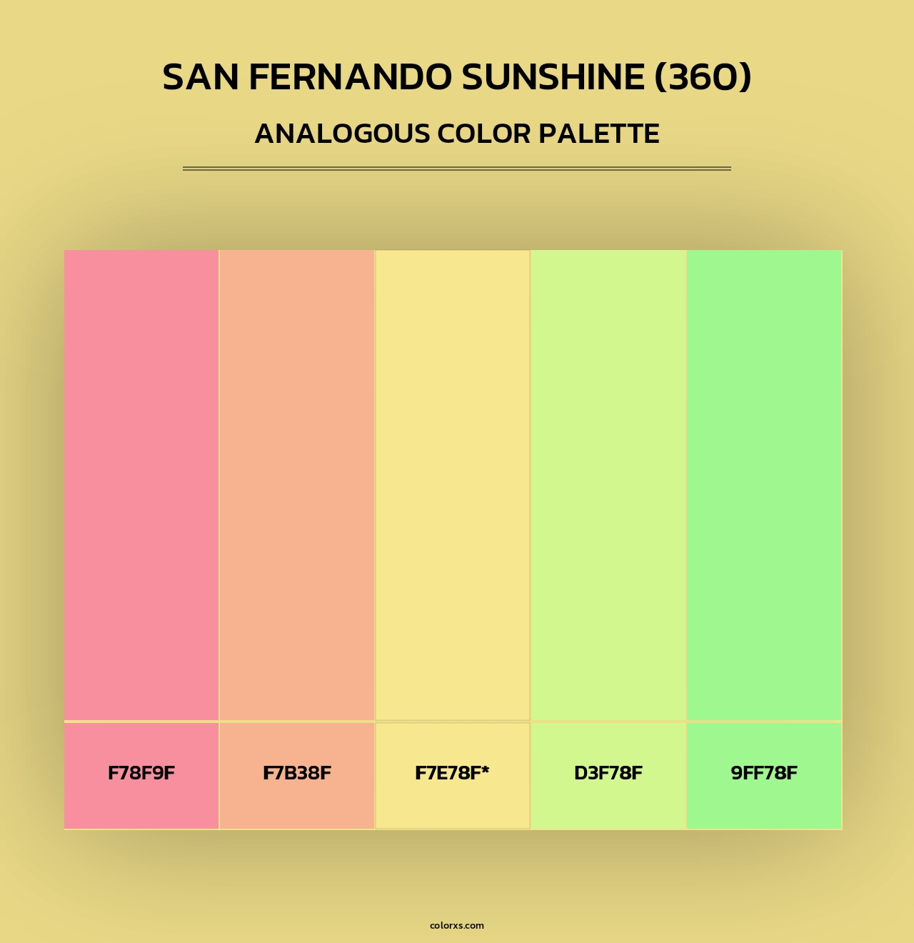 San Fernando Sunshine (360) - Analogous Color Palette