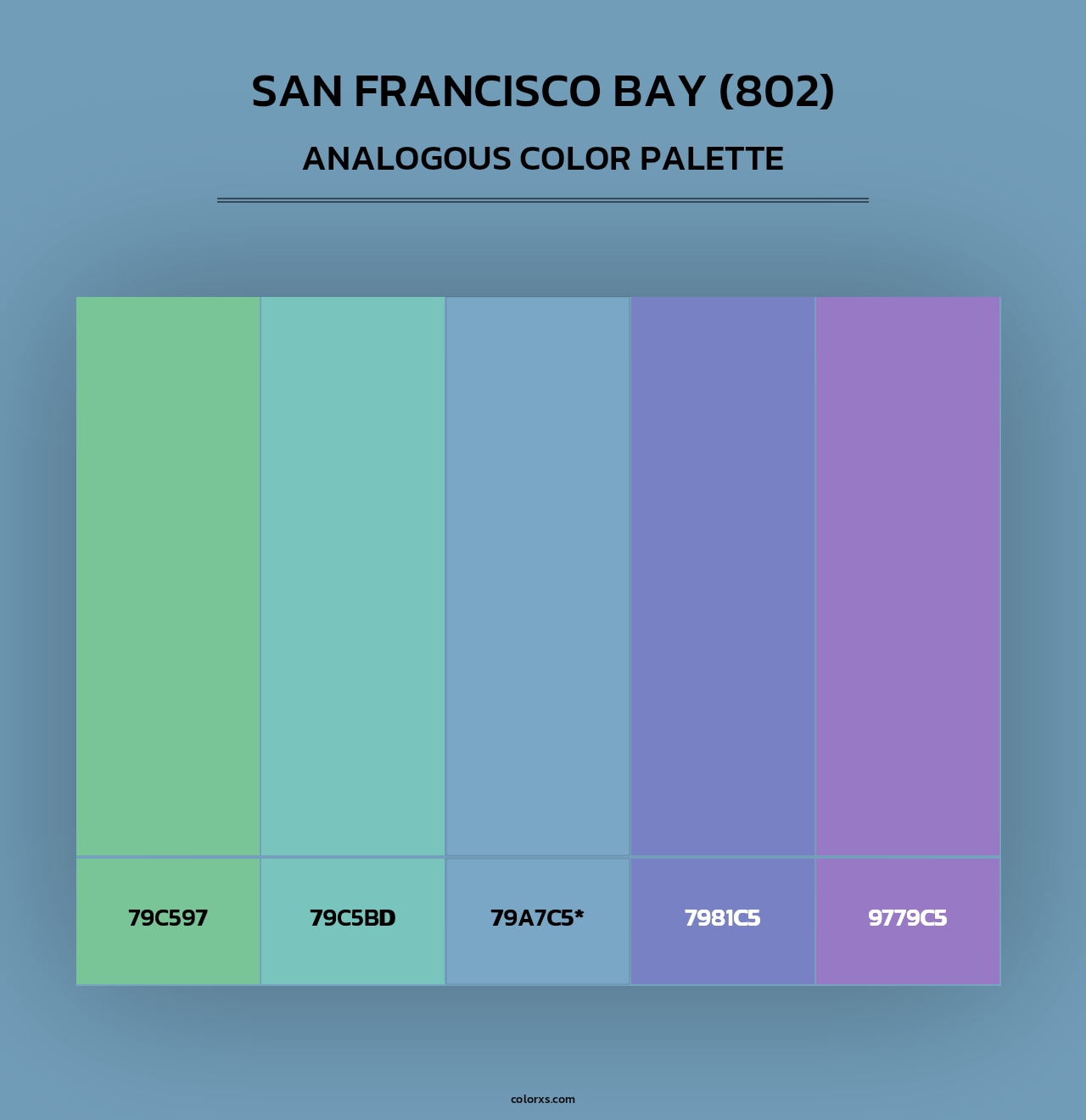 San Francisco Bay (802) - Analogous Color Palette