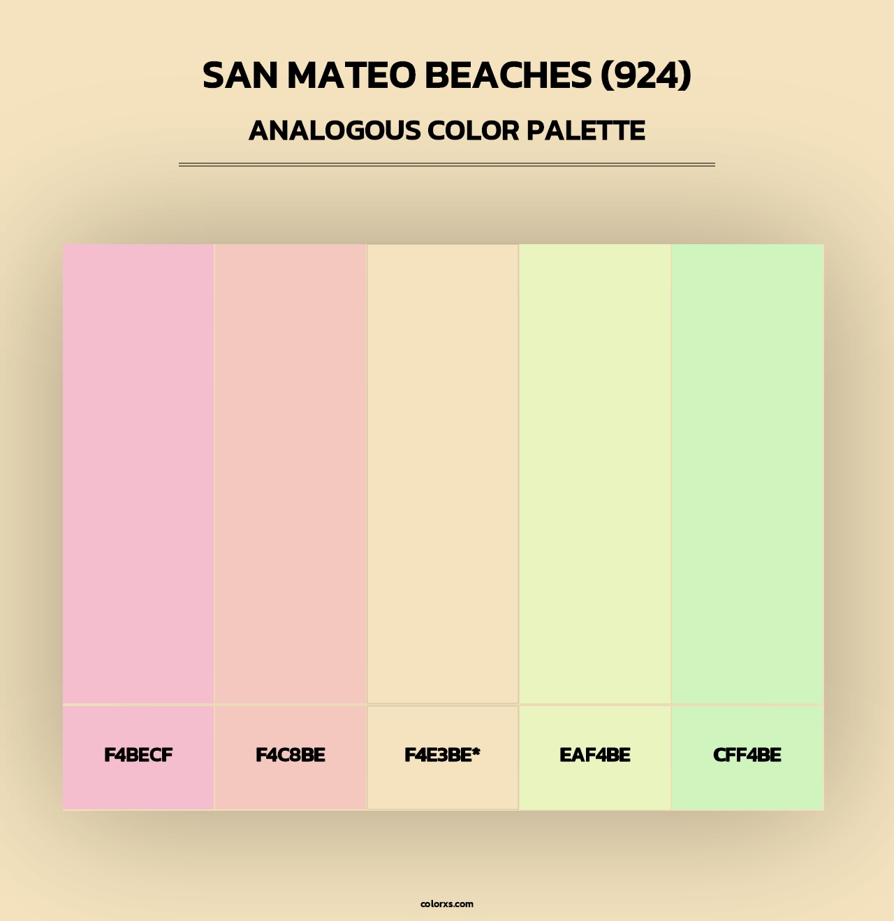 San Mateo Beaches (924) - Analogous Color Palette