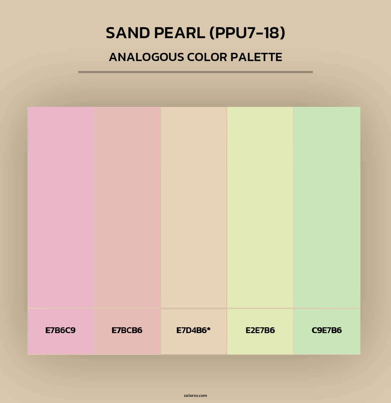 Sand Pearl (PPU7-18) - Analogous Color Palette