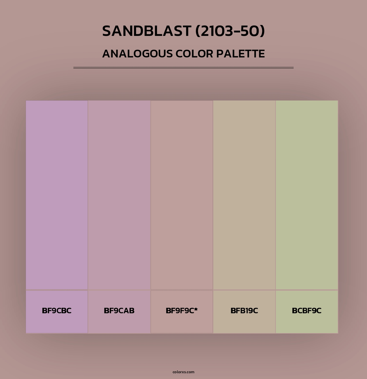 Sandblast (2103-50) - Analogous Color Palette