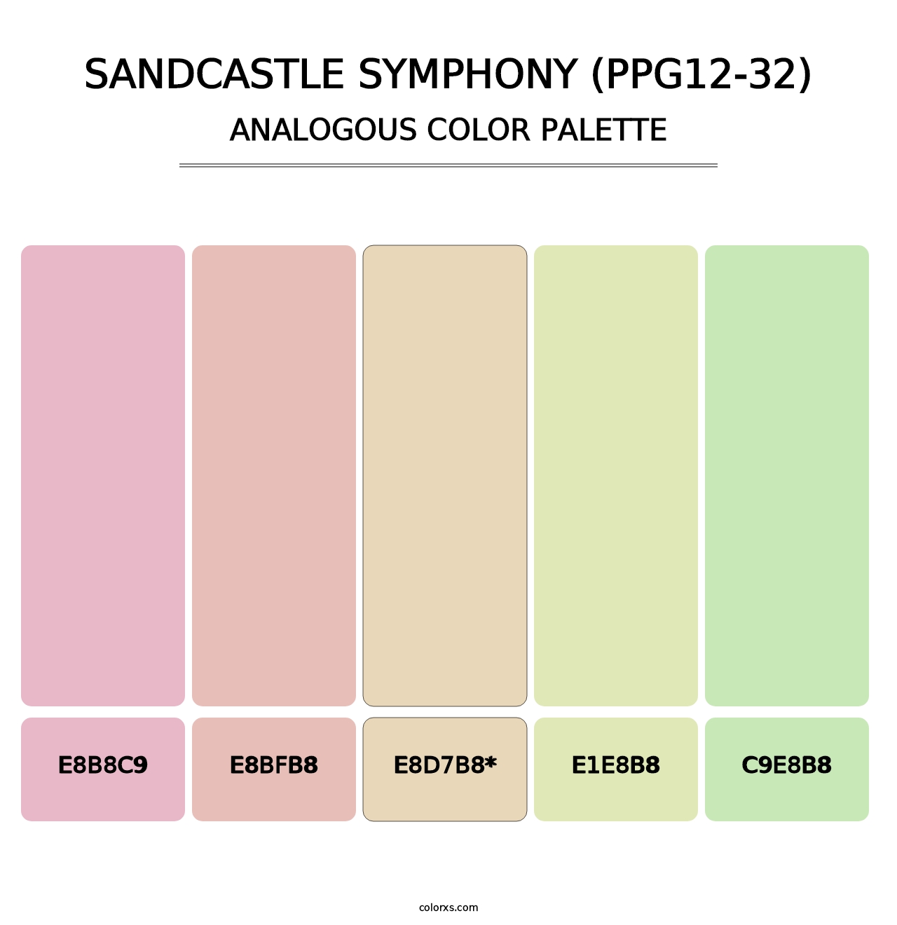 Sandcastle Symphony (PPG12-32) - Analogous Color Palette