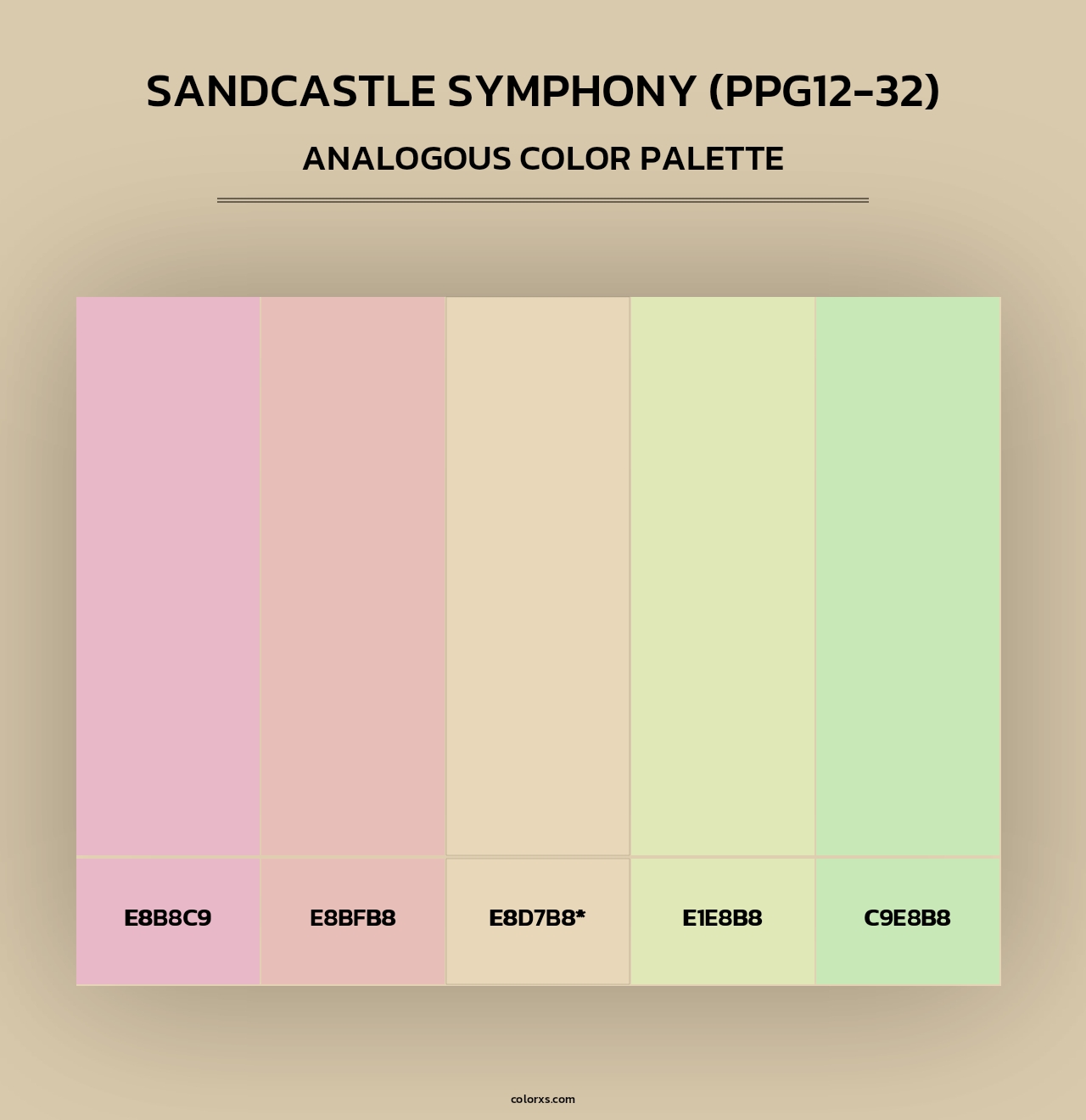 Sandcastle Symphony (PPG12-32) - Analogous Color Palette