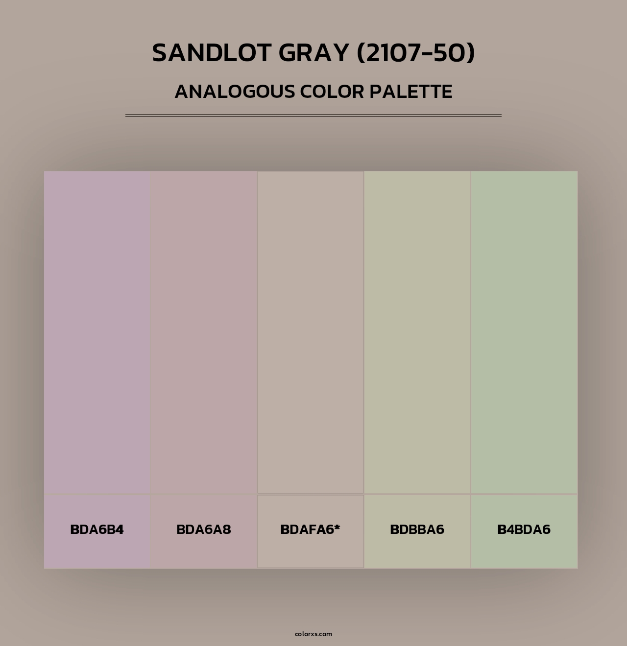 Sandlot Gray (2107-50) - Analogous Color Palette