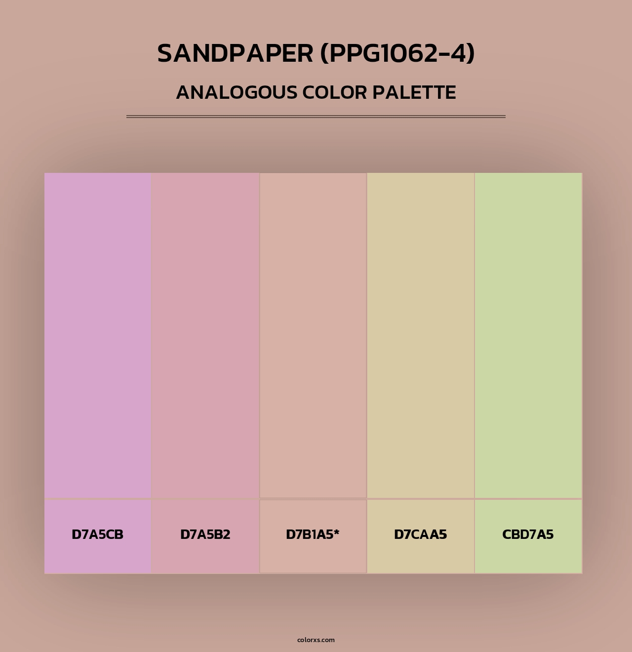 Sandpaper (PPG1062-4) - Analogous Color Palette