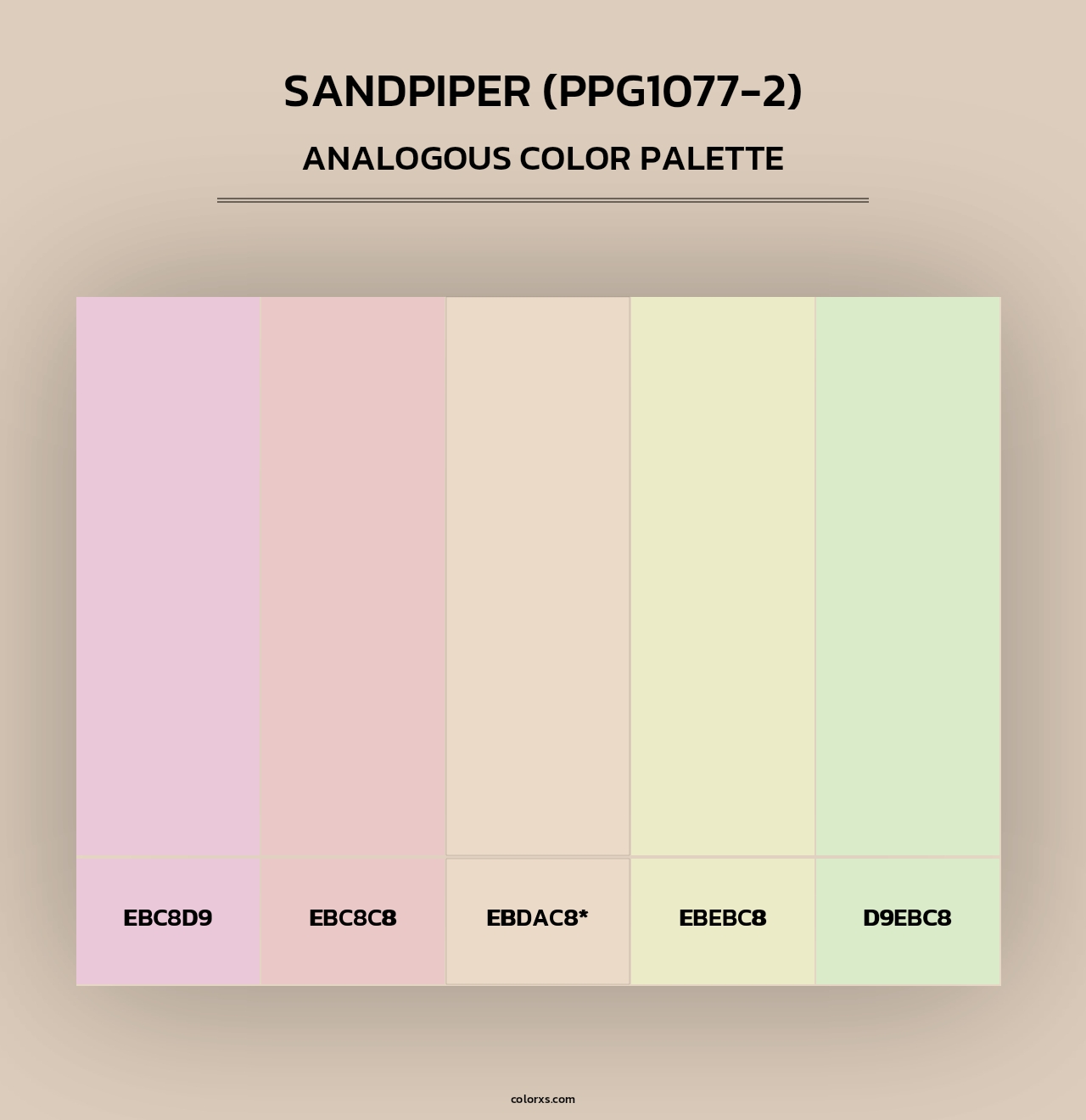 Sandpiper (PPG1077-2) - Analogous Color Palette