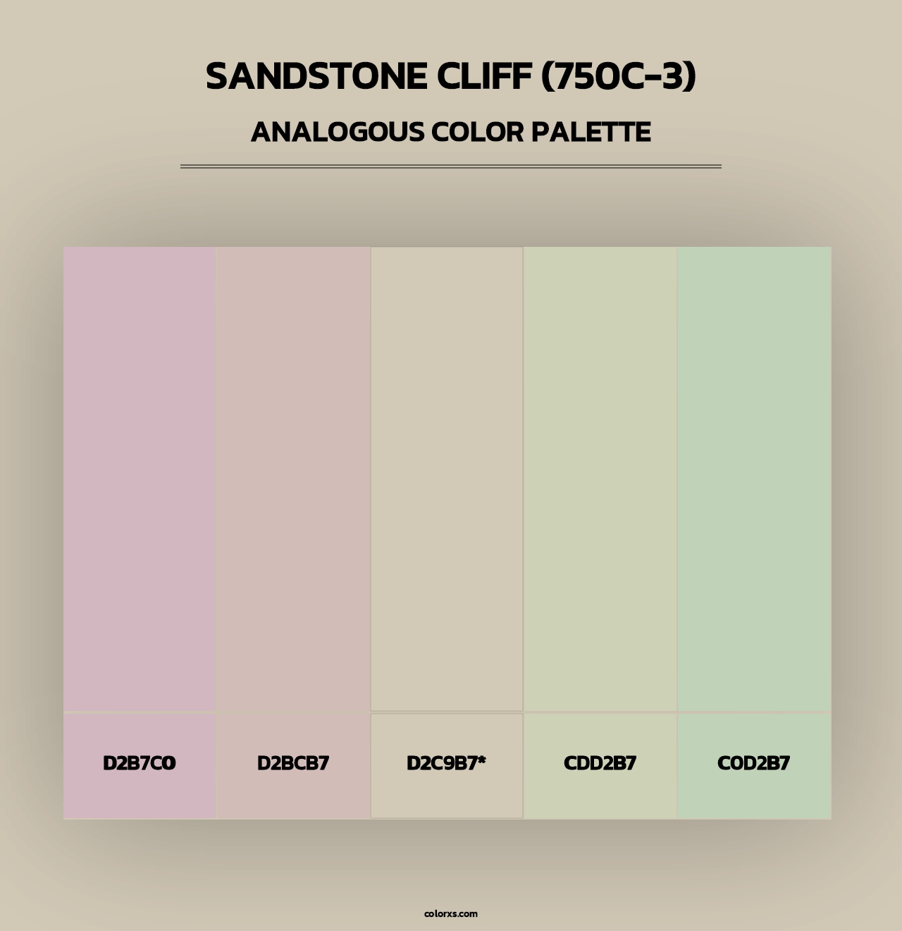 Sandstone Cliff (750C-3) - Analogous Color Palette