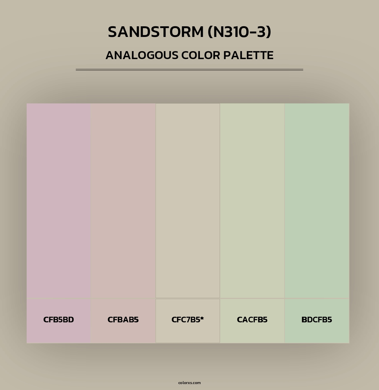 Sandstorm (N310-3) - Analogous Color Palette
