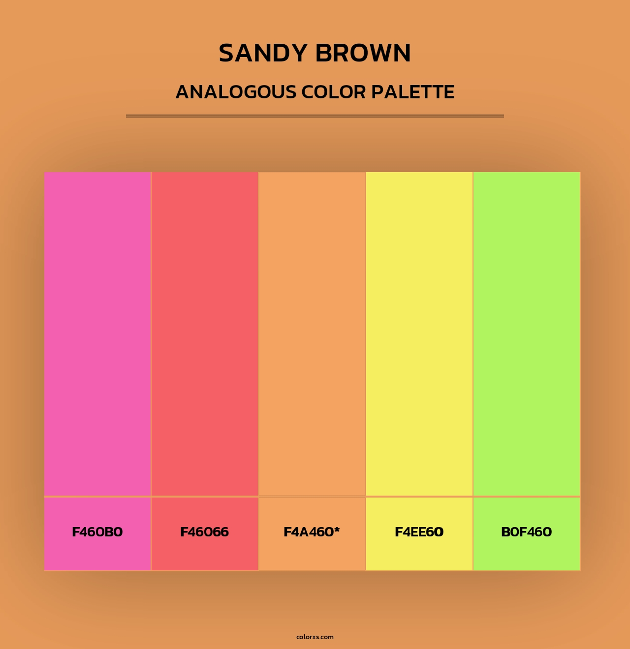 Sandy Brown - Analogous Color Palette