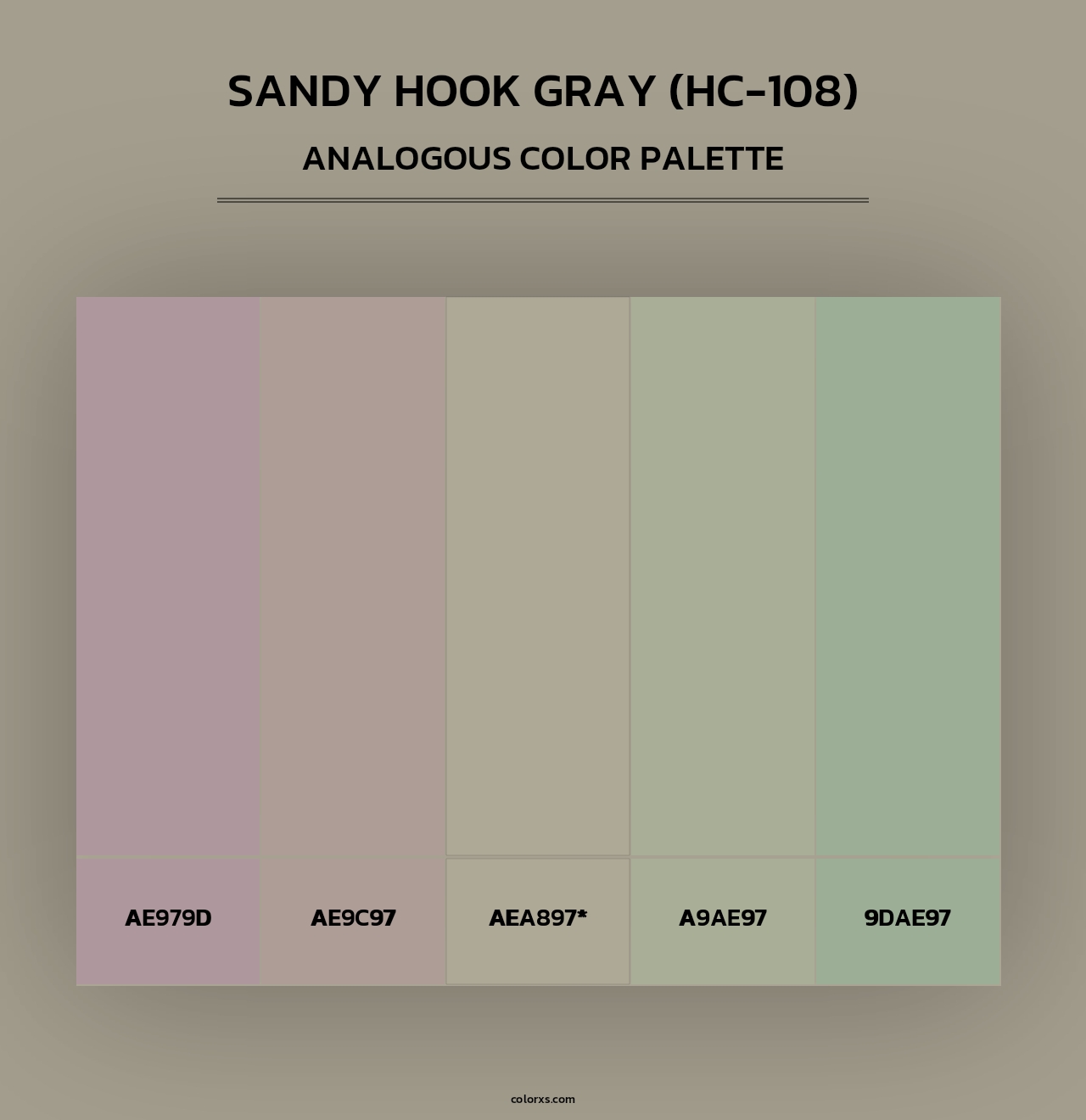 Sandy Hook Gray (HC-108) - Analogous Color Palette
