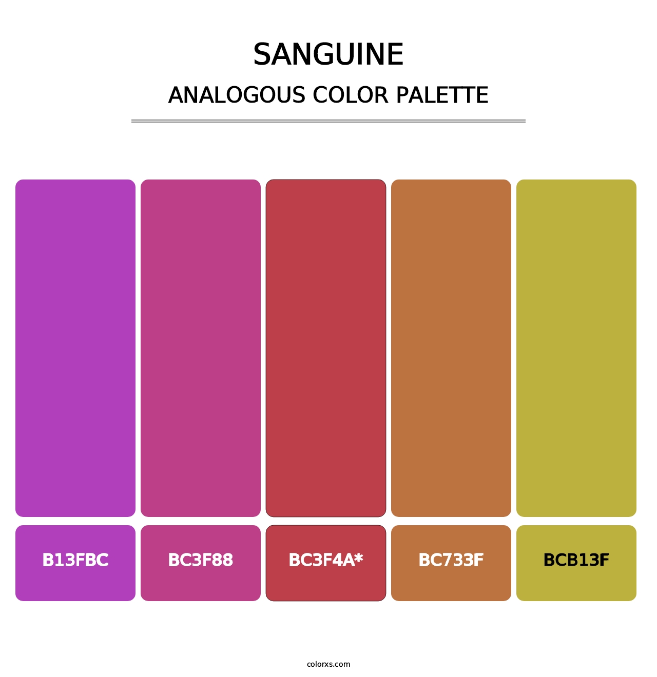 Sanguine - Analogous Color Palette
