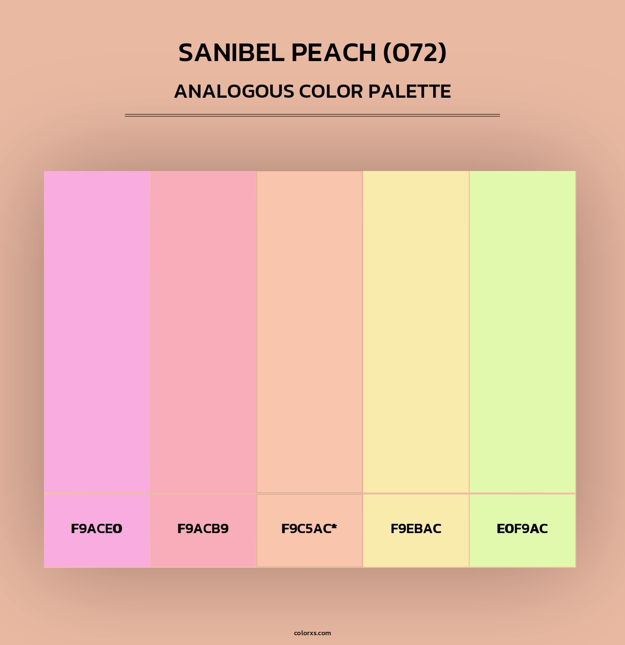 Sanibel Peach (072) - Analogous Color Palette