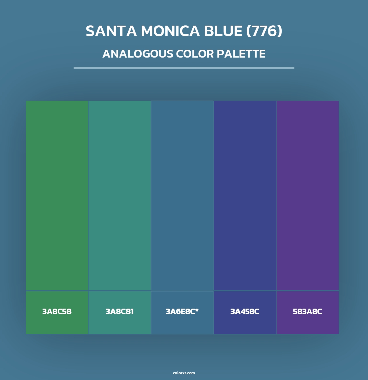 Santa Monica Blue (776) - Analogous Color Palette