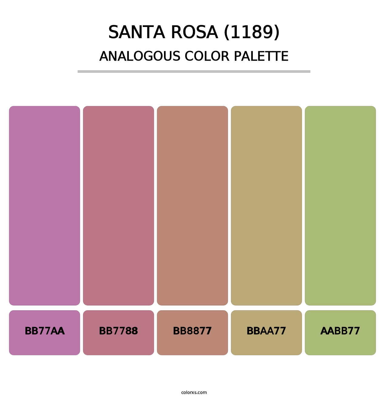 Santa Rosa (1189) - Analogous Color Palette