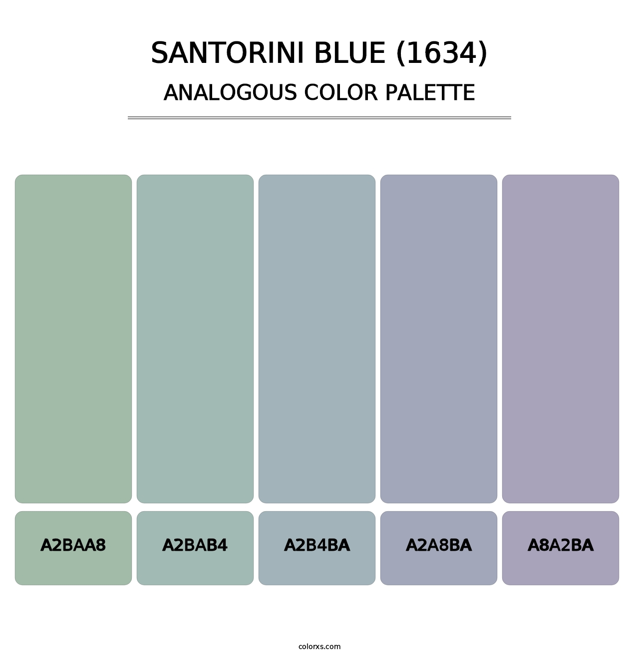 Santorini Blue (1634) - Analogous Color Palette