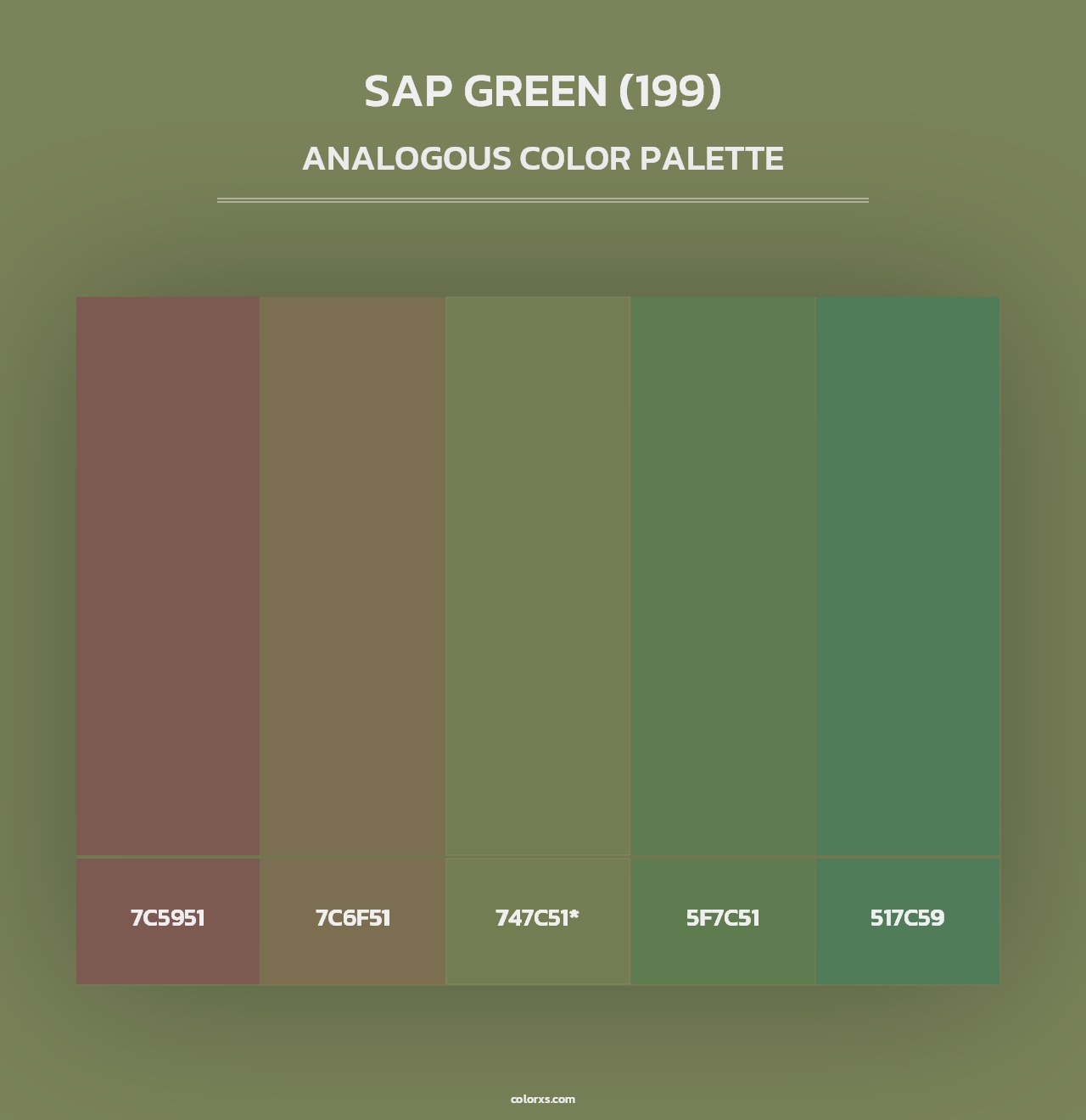Sap Green (199) - Analogous Color Palette
