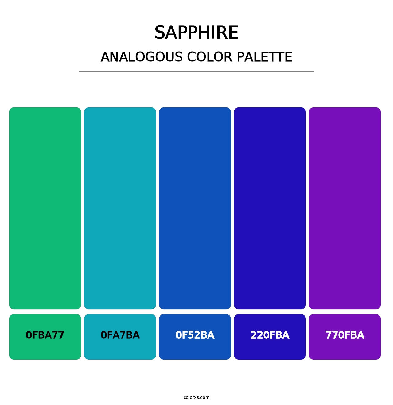 Sapphire - Analogous Color Palette