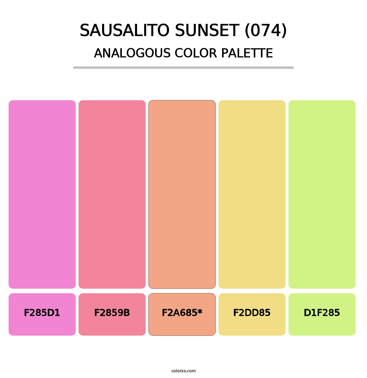Sausalito Sunset (074) - Analogous Color Palette