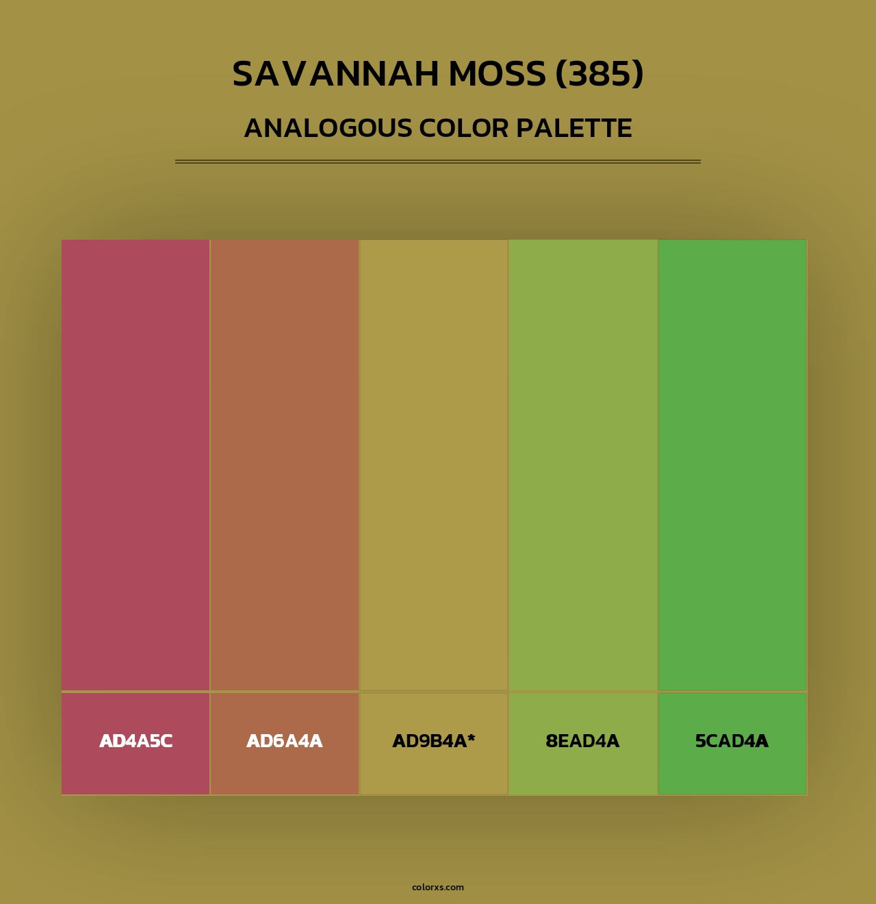 Savannah Moss (385) - Analogous Color Palette